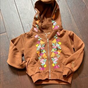 Taylor Swift Youth Eras Tour Acoustic Piano. Floral Zip Hoodie - (Brand)